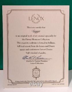 LENOX CRYSTAL TIGGER Disney Winnie the Pooh sculpture - - NEW in BOX with COA