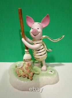 LENOX PIGLET'S CLEAN SWEEP Winnie the Pooh Disney sculpture- NEW in BOX with COA