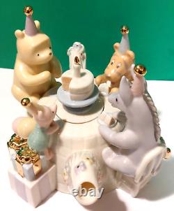 LENOX POOH Birthday Party TEAPOT Piglet EEYORE Tigger Disney NEW in BOX with COA