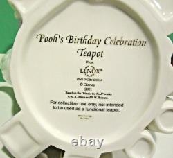 LENOX POOH Birthday Party TEAPOT Piglet EEYORE Tigger Disney NEW in BOX with COA