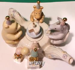 LENOX POOH Birthday Party TEAPOT Piglet EEYORE Tigger Disney NEW in BOX with COA