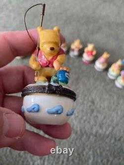 LOT of 12 Disney Midwest of Cannon Falls Classic Pooh Porcelain Hinged Figures