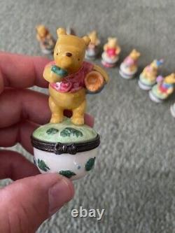 LOT of 12 Disney Midwest of Cannon Falls Classic Pooh Porcelain Hinged Figures