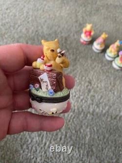 LOT of 12 Disney Midwest of Cannon Falls Classic Pooh Porcelain Hinged Figures