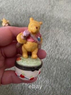 LOT of 12 Disney Midwest of Cannon Falls Classic Pooh Porcelain Hinged Figures