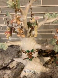 Lenox Christmas Winnie The Pooh Tree With 10 Ornaments Pristine 2004