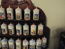 Lenox Disney Spice Set 24 Jars Wood Spice Rack Snow White Bambi Winnie The Pooh