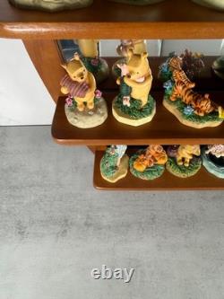 Lenox Disney Winnie The Pooh Thimble Figurine Set 24 Mirror Shelf Display Honey