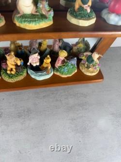 Lenox Disney Winnie The Pooh Thimble Figurine Set 24 Mirror Shelf Display Honey