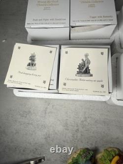 Lenox Disney Winnie The Pooh Thimble Figurine Set 24 Mirror Shelf Display Honey