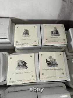 Lenox Disney Winnie The Pooh Thimble Figurine Set 24 Mirror Shelf Display Honey