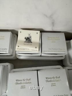 Lenox Disney Winnie The Pooh Thimble Figurine Set 24 Mirror Shelf Display Honey