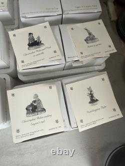 Lenox Disney Winnie The Pooh Thimble Figurine Set 24 Mirror Shelf Display Honey