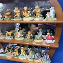 Lenox Disney Winnie The Pooh Thimble Figurine Set Of 24 Honey Pot Mirror Shelf