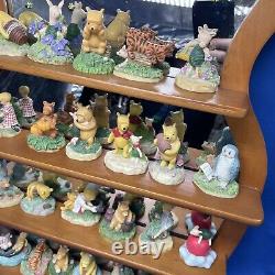 Lenox Disney Winnie The Pooh Thimble Figurine Set Of 24 Honey Pot Mirror Shelf