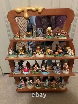 Lenox Disney Winnie The Pooh Thimble Set 24 Thimbles Mirror Shelf Honey Pot