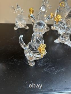 Lenox Disney Winnie the Pooh 14-Piece Crystal Figures Lot All Gold