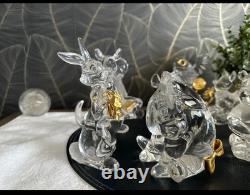 Lenox Disney Winnie the Pooh 9-Piece Crystal Figures Lot New In Box (Open Box)
