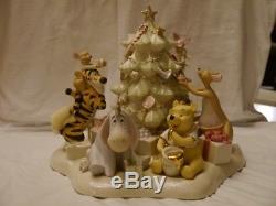 Lenox Pooh's Tree Trimming Party Figurine Winnie the Pooh NEWithRARE
