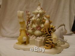 Lenox Pooh's Tree Trimming Party Figurine Winnie the Pooh NEWithRARE