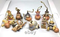 Lenox Rare Winnie The Pooh Trick Or Treat Halloween Miniature Tree 10 Ornaments