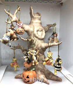 Lenox Rare Winnie The Pooh Trick Or Treat Halloween Miniature Tree 10 Ornaments