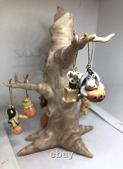 Lenox Rare Winnie The Pooh Trick Or Treat Halloween Miniature Tree 10 Ornaments