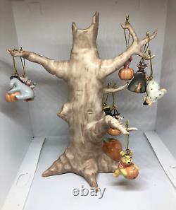 Lenox Rare Winnie The Pooh Trick Or Treat Halloween Miniature Tree 10 Ornaments