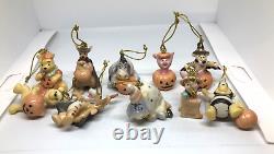 Lenox Rare Winnie The Pooh Trick Or Treat Halloween Miniature Tree 10 Ornaments