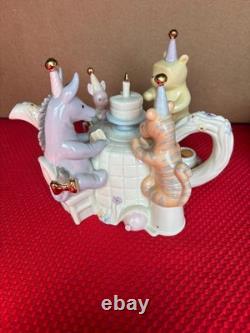 Lenox Winnie the Pooh Pooh's Birthday Celebration Teapot 2001 Displayed