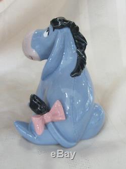 Lladro Eeyore Brand New In Box #9344 Disney Winnie The Pooh Bow Blue Save$ F/sh