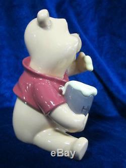 Lladro Winnie The Pooh Brand New In Box #9115 Disney Hunny Jar Cute Save$ F/sh