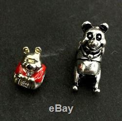 Lot Of Authentic Pandora Charms some Retired Disney with Winnie the Pooh 19 Qty