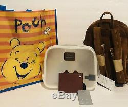 Loungefly Disney Winnie The Pooh Corduroy Backpack, Cardholder, & Cosmetic Bag