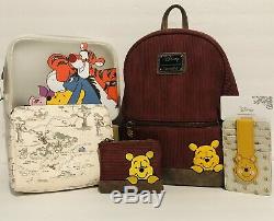 Loungefly Disney Winnie The Pooh Corduroy Bkpk, Cardholder & Cosmetic Bags (3)