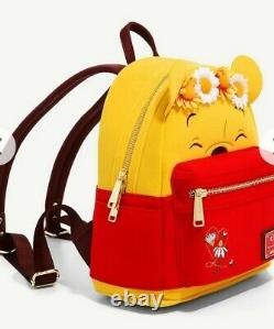 Loungefly Disney Winnie The Pooh Floral Crown Mini Backpack Bag NEW