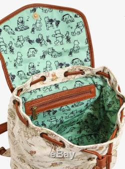 Loungefly Disney Winnie The Pooh Hundred Acre Wood Map Rucksack Backpack NWT