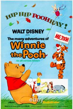 MANY ADVENTURES OF WINNIE THE POOH 1977 ORIGINAL 40x60 Poster Rolled WALT DISNEY MANY ADVENTURES OF WINNIE THE POOH 1977 ORIGINAL 40x60 Poster Rolled WALT DISNEY