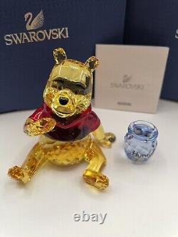 MIB Swarovski Crystal Disney Winnie the Pooh with Hunny Pot Figurine 1142889