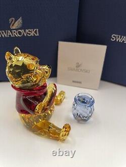 MIB Swarovski Crystal Disney Winnie the Pooh with Hunny Pot Figurine 1142889