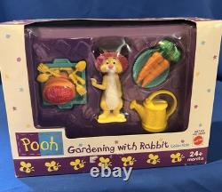 Mattel Winnie Pooh Friends Set BEDTIME WITH POOH Figure COMPLETE SET OF SIX NIB