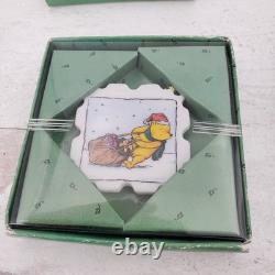 Midwest Pooh & Friends Ceramic Postage Stamp Christmas Ornament Set of 4