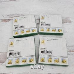 Midwest Pooh & Friends Ceramic Postage Stamp Christmas Ornament Set of 4