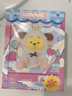 Miniso Winnie The Pooh Plush Vinyl Blind Box Figure Toys Gift One Set (9pcs)