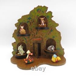 Mr. Sanders Tree House Display and 6 Disney Winnie the Pooh Thimbles