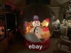 NEW 2005 Gemmy 8ft Christmas Airblown Inflatable Winnie the Pooh Snow Globe RARE