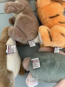 NEW Gund Classic Pooh Stuffed Plush Mini Set Lot Rabbit Owl Eeyore RARE