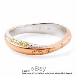 NEW THE KISS Disney Winnie the Pooh Diamond + Zirconia Ladies Silver Ring F/S
