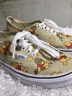NEW Vans Off The Wall Size M6.5 W8 Disney Winnie The Pooh Canvas Sneakers Skate