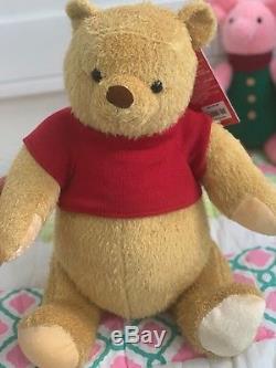 NWT Disney Christopher Robin Winnie the Pooh Plush 17 Pooh Bear & friends